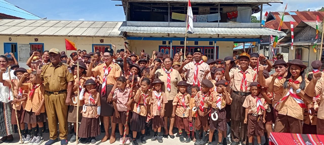Ranting Pramuka Desa Waturu Gelar Upacara HUT Pramuka ke-64