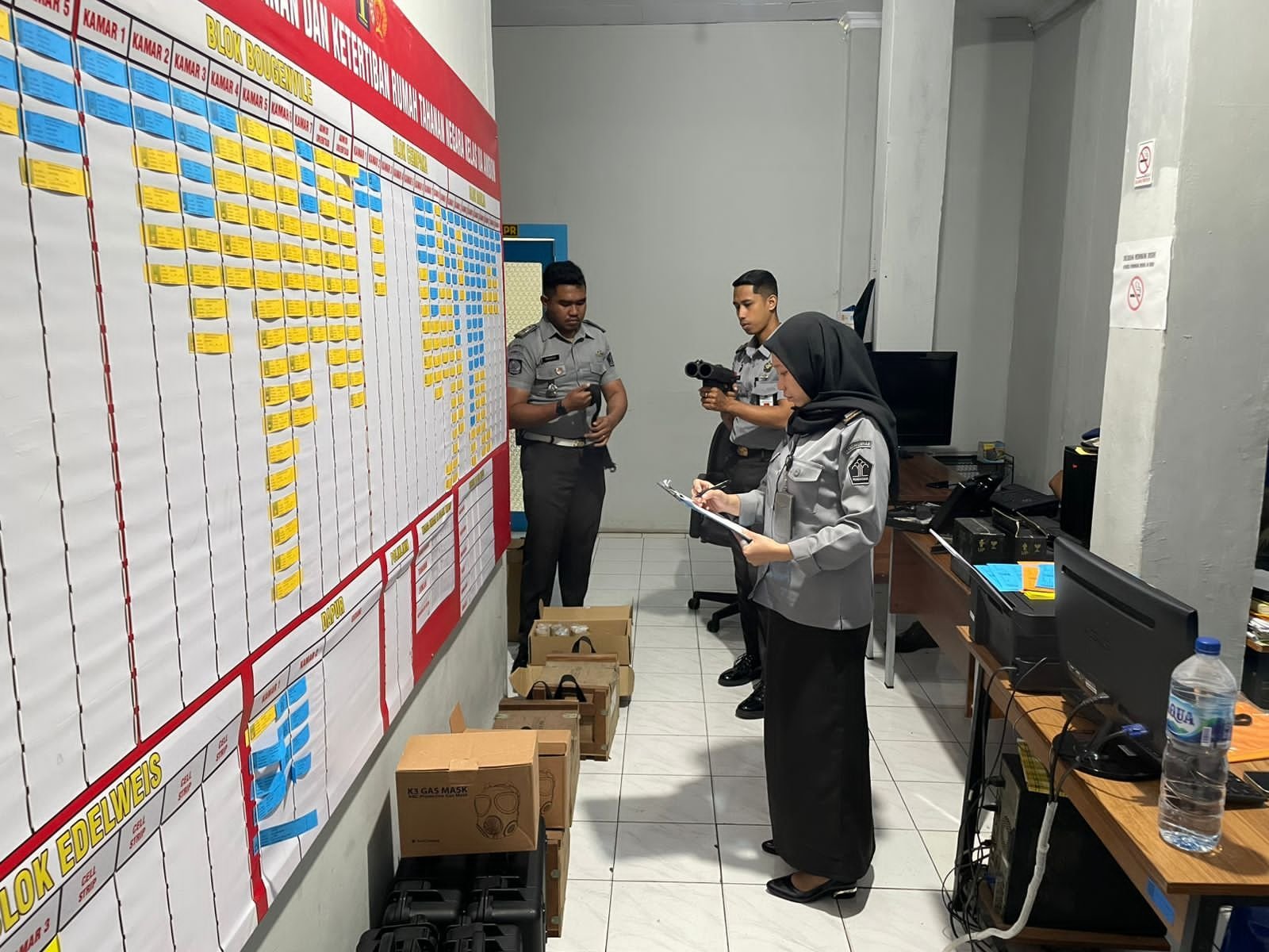 Pastikan Keamanan Optimal, Rutan Kelas IIA Ambon Laksanakan Pemeriksaan Inventaris Senjata
