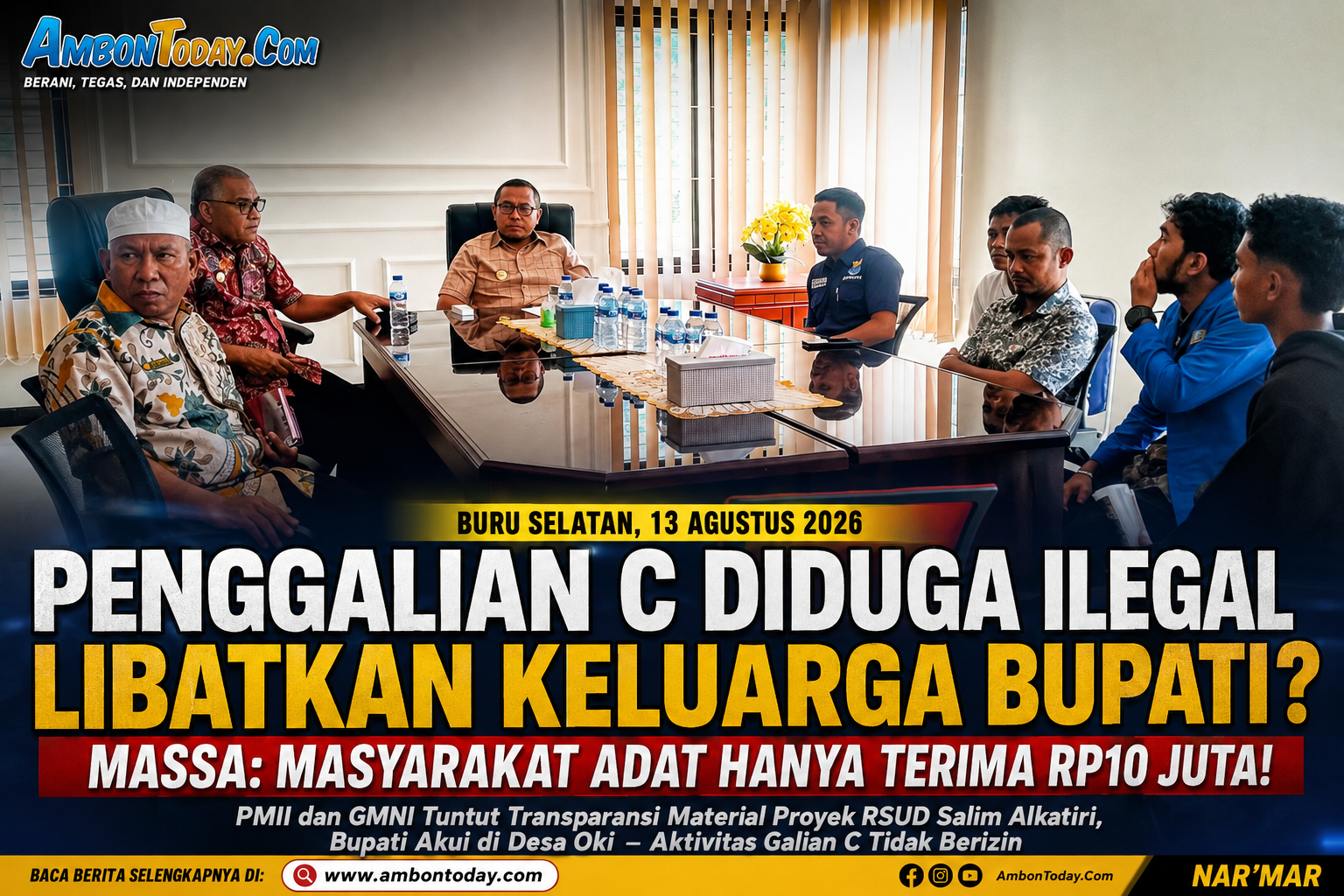 Penggalian C Diduga Ilegal di Proyek RSUD Bursel, Diduga Keluarga Bupati Terlibat