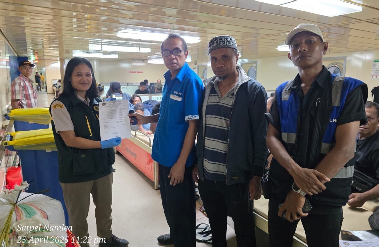 Satpel Karantina Namlea Lakukan Penolakan Kacang Mete Kembali ke Bau Bau