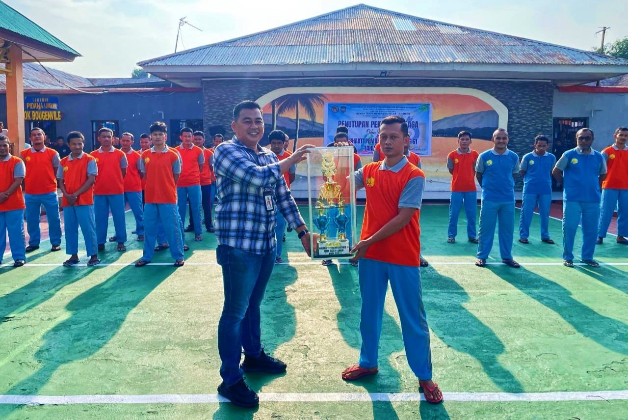 Rutan Ambon Gelar Porseni Blok Bougenville Juara Umum