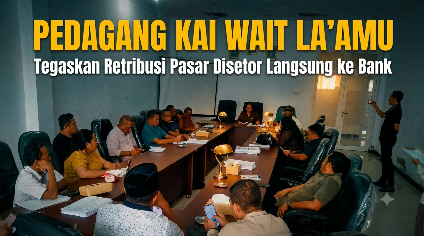 Pedagang Kai Wait La'Amu Tegaskan Retribusi Pasar Disetor Langsung ke Bank