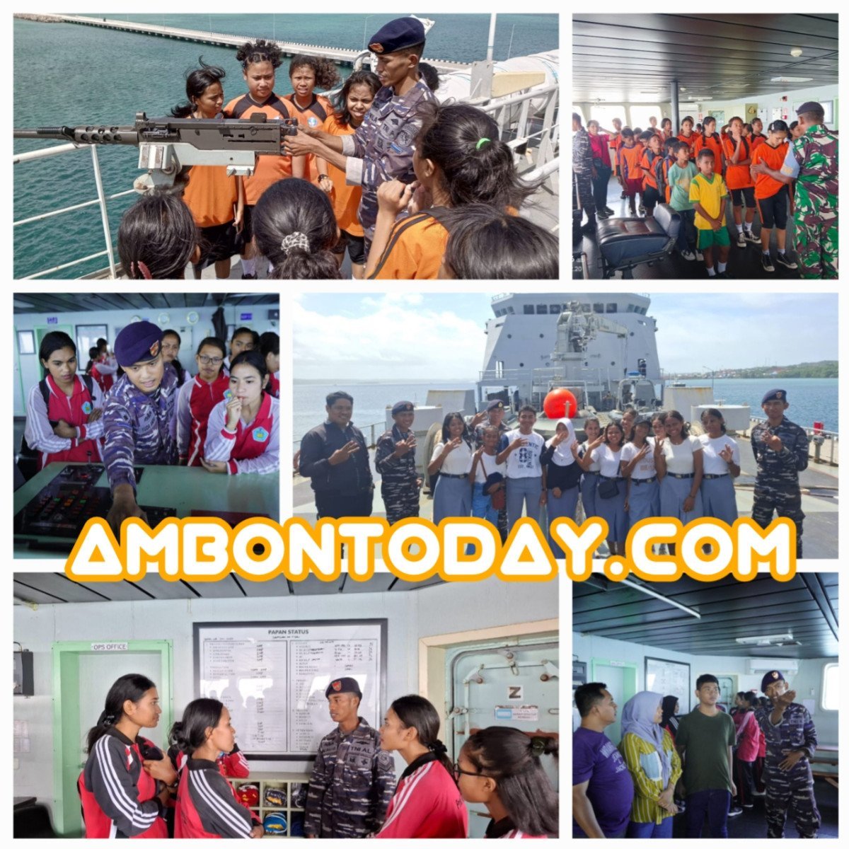 Tiba Di Saumlaki, Antusias Masyarakat Kabupaten Kepulauan Tanimbar Mengunjungi KRI Teluk Lada-521.