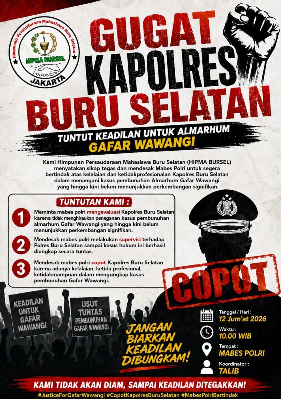 HIPMA Bursel Jakarta Gelar Aksi di Mabes Polri dan DPR RI, Desak Copot Kapolres Bursel