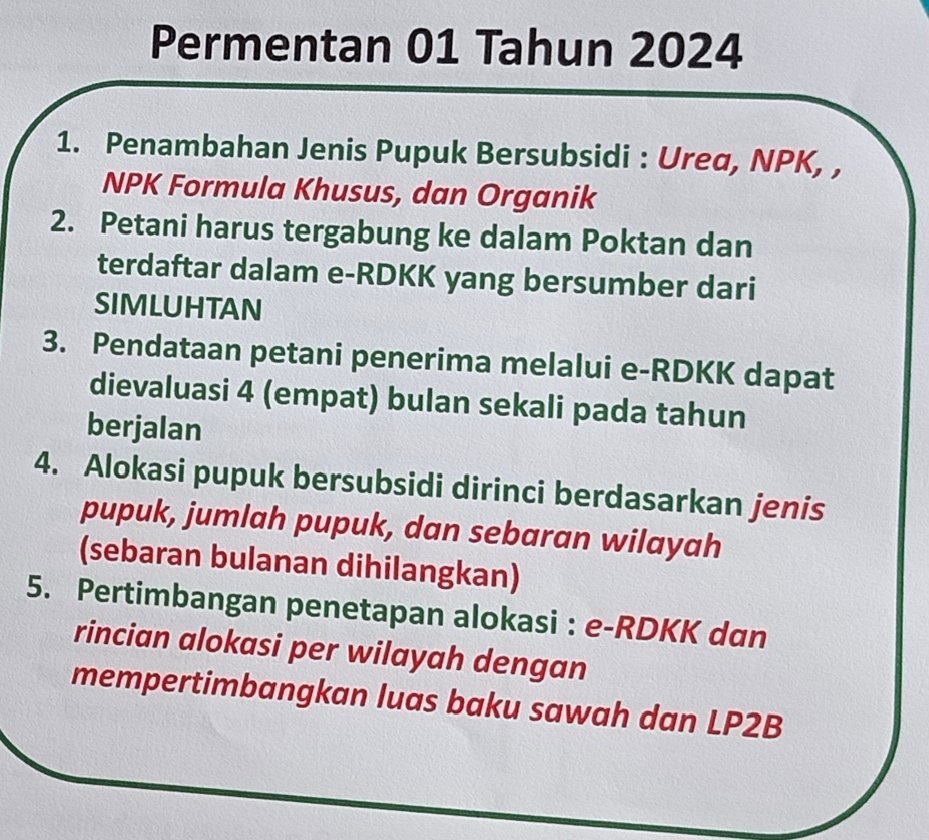 Distan Maluku Telah Sosialisasi Permentan 01 Tahun 2024