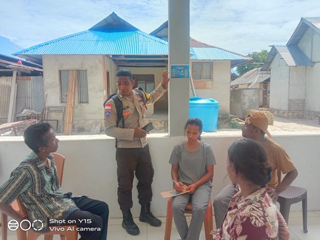 Bhabinkamtibmas Matakus Kampanye Pelanggatan Hukum Bagi Warga
