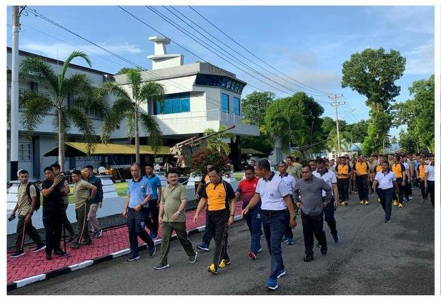 Jalin Sinergitas, Personil Zona Bakamla Timur Hadiri Olahraga Bersama