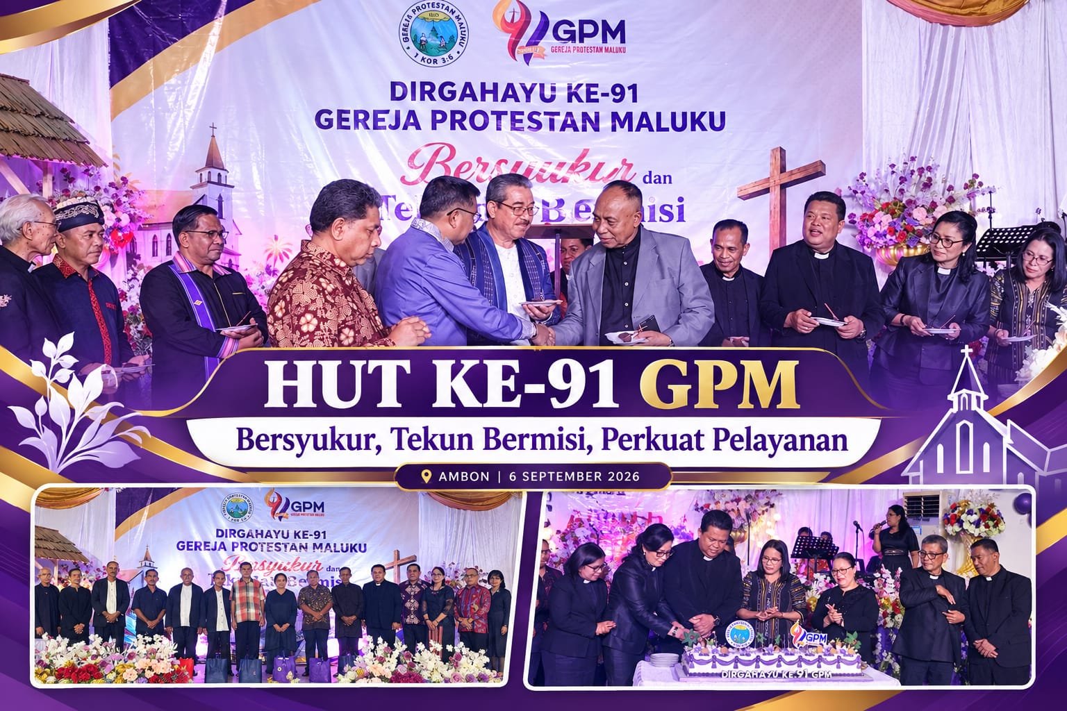 HUT ke-91 GPM: Bersyukur, Tekun Bermisi, dan Perkuat Pelayanan di Tengah Tantangan Zaman