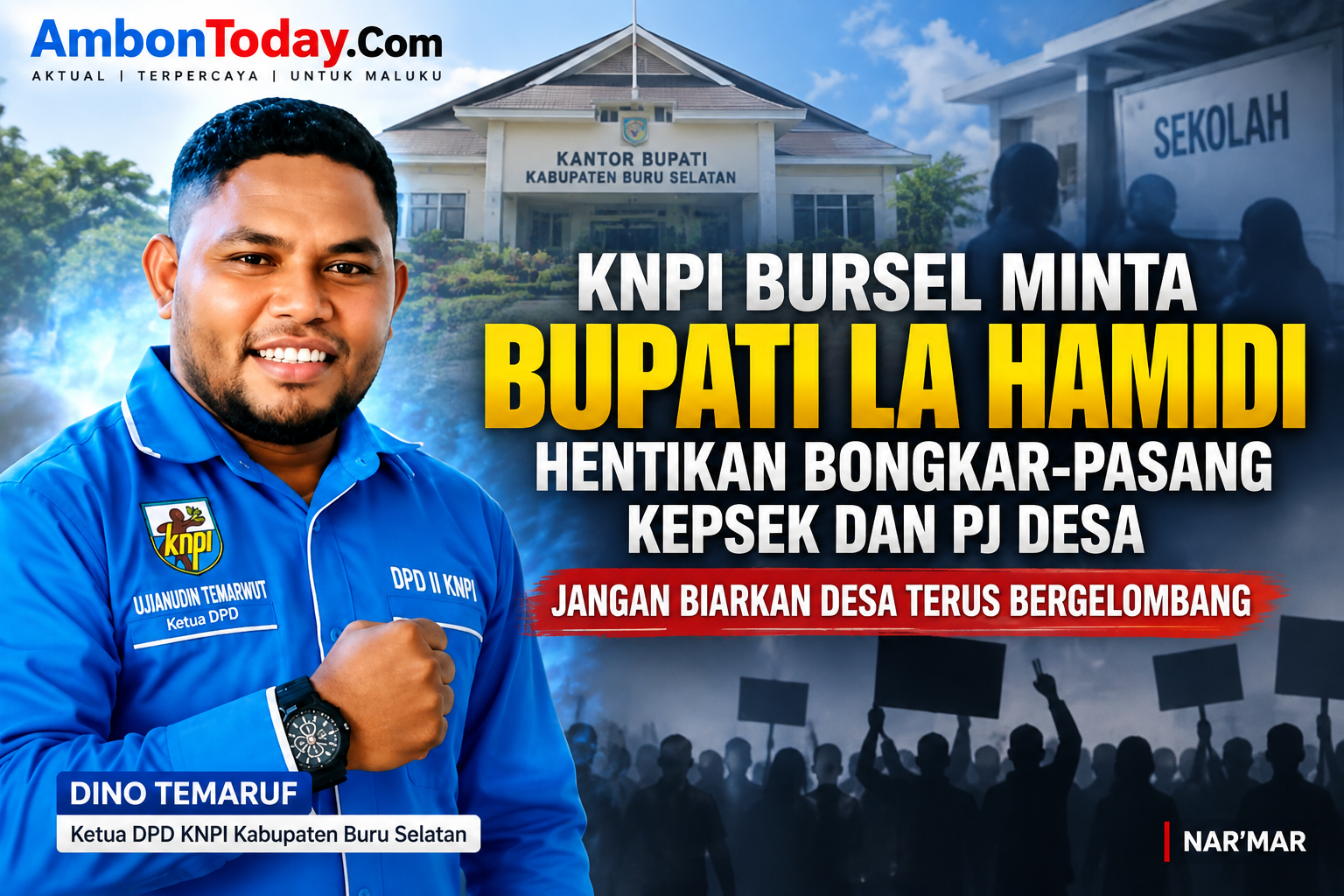 KNPI BURSEL MINTA BUPATI LA HAMIDI HENTIKAN BONGKAR-PASANG KEPSEK DAN PJ DESA: JANGAN BIARKAN DESA TERUS BERGELOMBANG