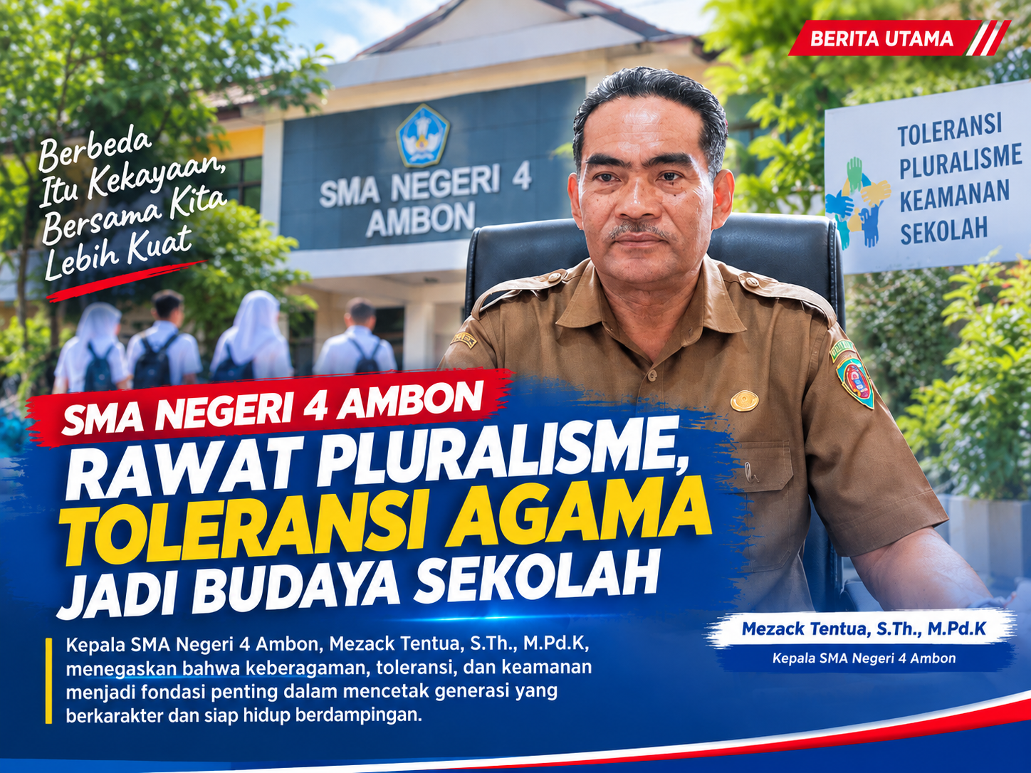 SMA Negeri 4 Ambon Rawat Pluralisme, Toleransi Agama Jadi Budaya Sekolah