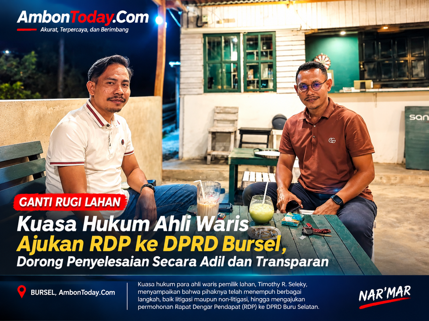 Kuasa Hukum Ahli Waris Ajukan RDP ke DPRD Bursel, Dorong Penyelesaian Ganti Rugi Lahan Secara Adil