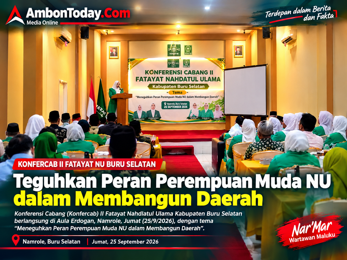 Konfercab II Fatayat NU Bursel, Perempuan Muda Didorong Aktif Bangun Daerah