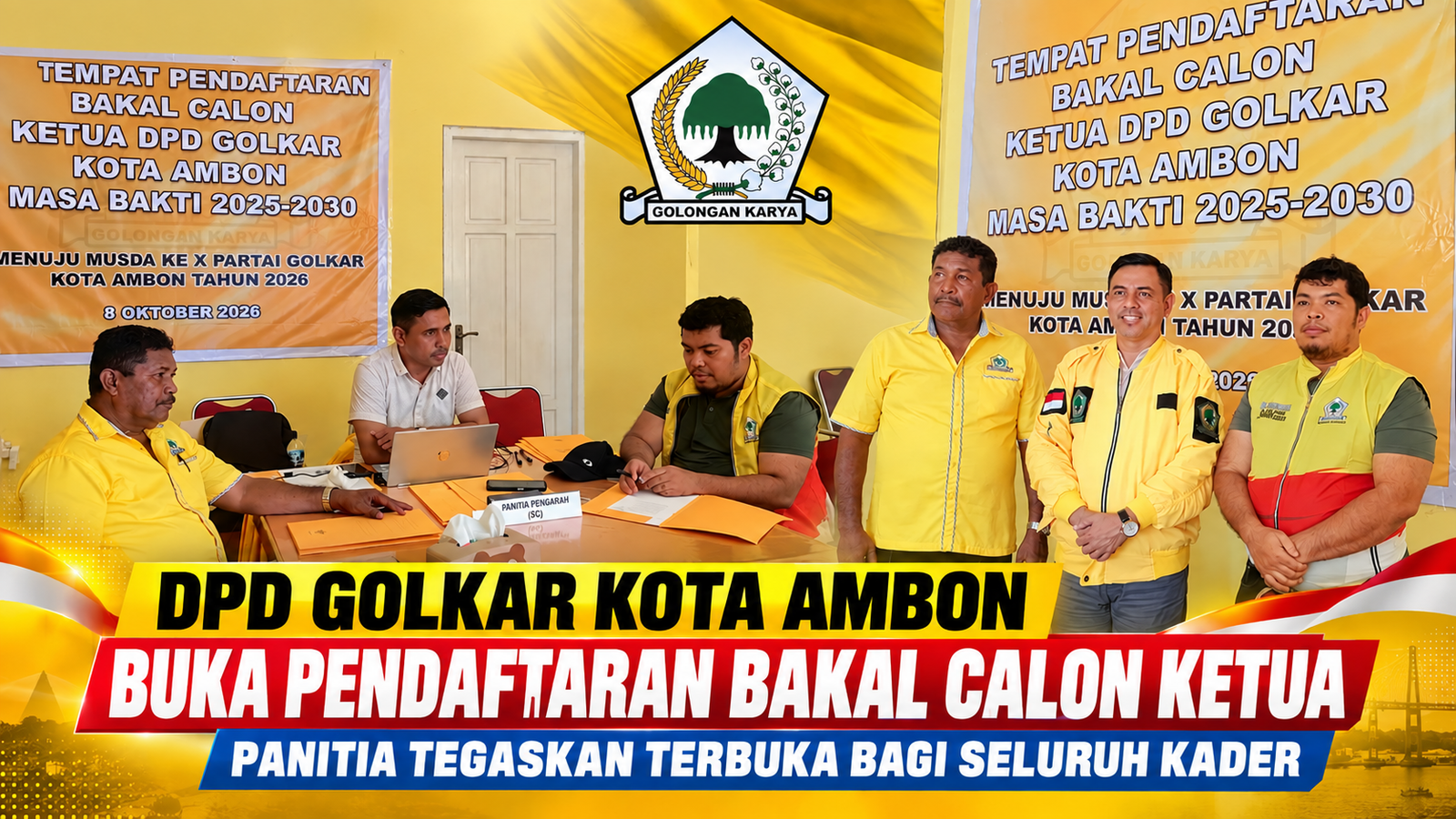Golkar Ambon Buka Pendaftaran Calon Ketua, Seluruh Kader Dipersilahkan Maju
