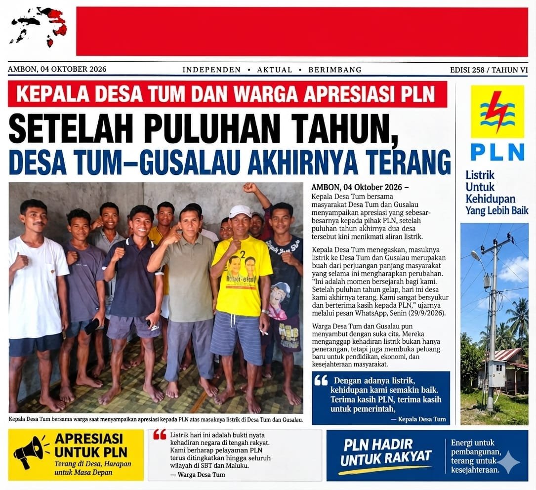 Kepala Desa TUM dan Warga Apresiasi PLN: Puluhan Tahun Menunggu, Kini TUM - Gusalau Terang