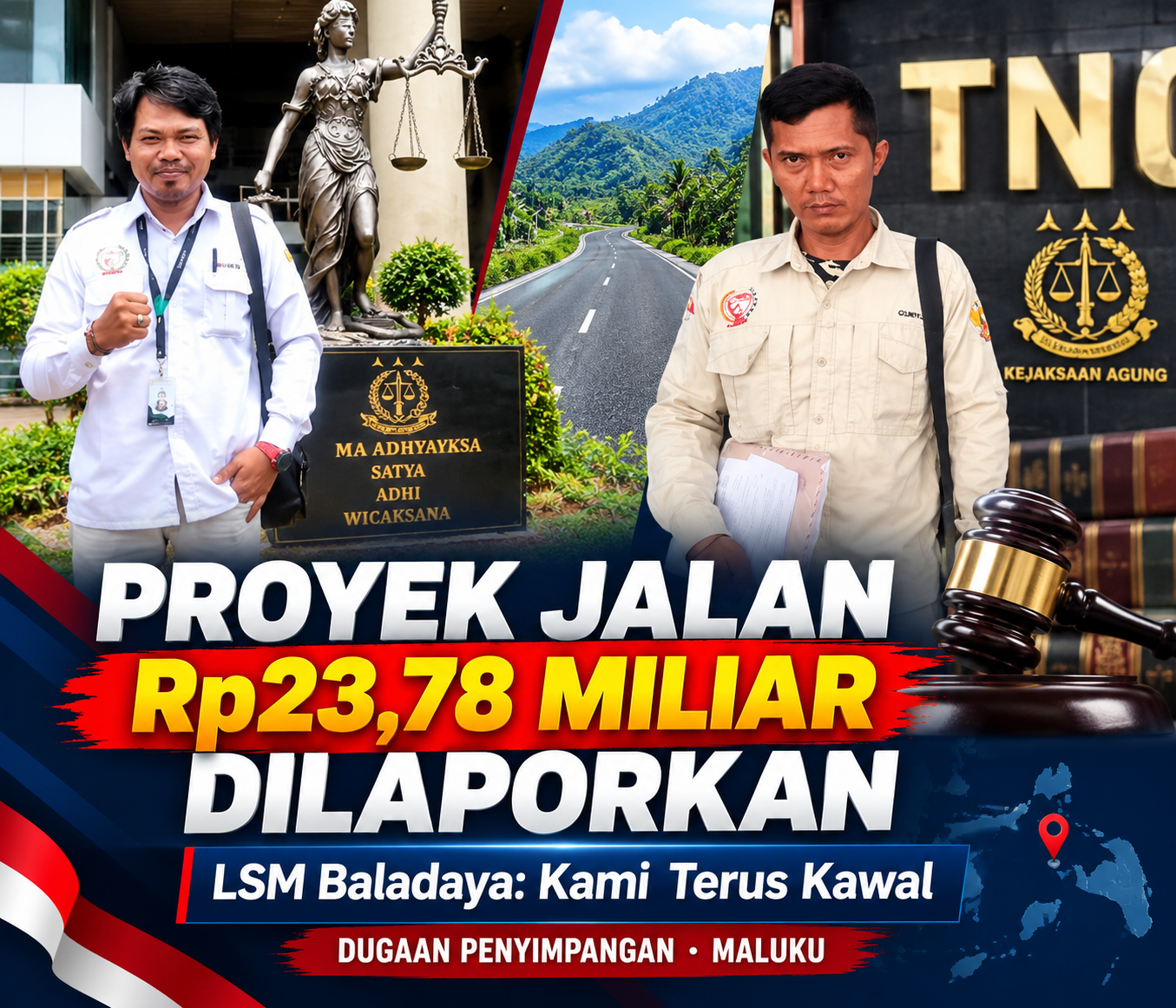 Soroti Dugaan Pekerjaan Fiktif Proyek Jalan Rp23,78 Miliar, LSM Baladaya Tempuh Jalur Hukum