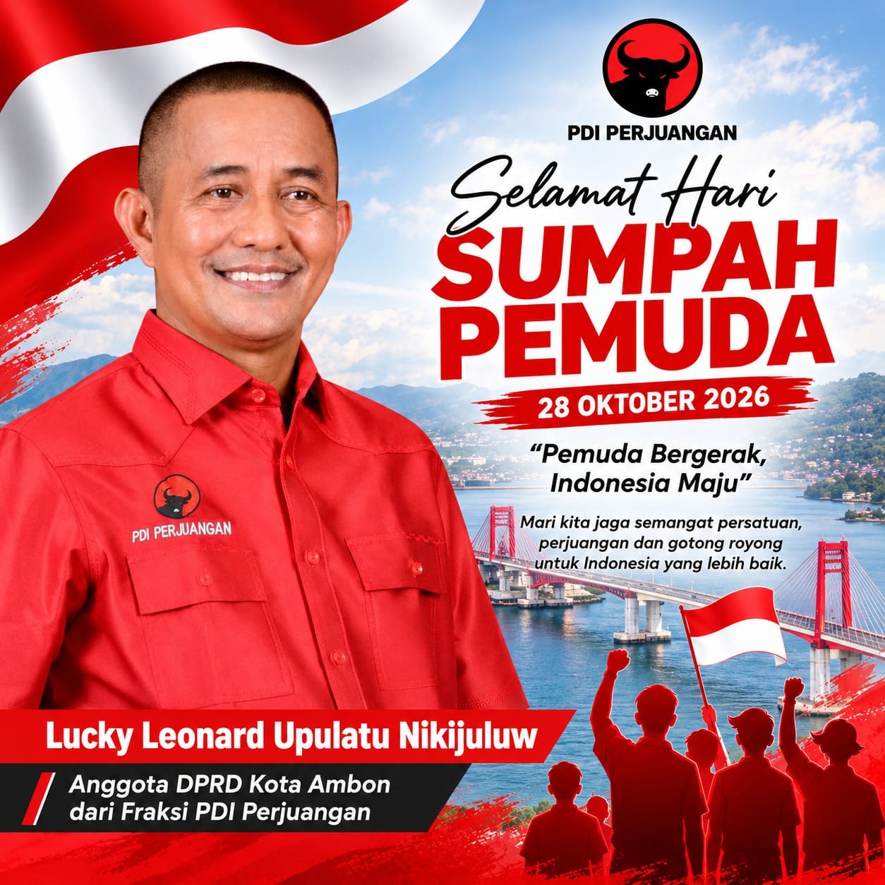 Lucky Leonard Upulatu Nikijuluw Ajak Pemuda Kobarkan Semangat Persatuan di Hari sumpah Pemuda 2026