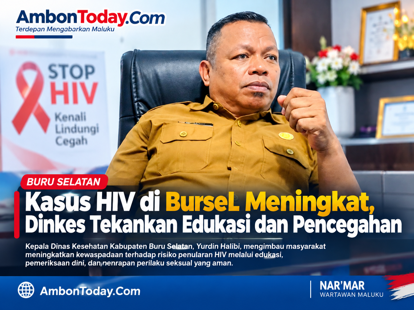 Kasus HIV di BurseL Meningkat, Dinkes Tekankan Edukasi dan Pencegahan