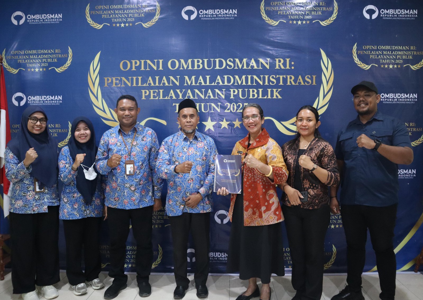 Ratuanak Terima Hasil Penilaian Publik dari ORI Maluku, 3 Dinas Bawa KKT Masuk Kategori Cukup
