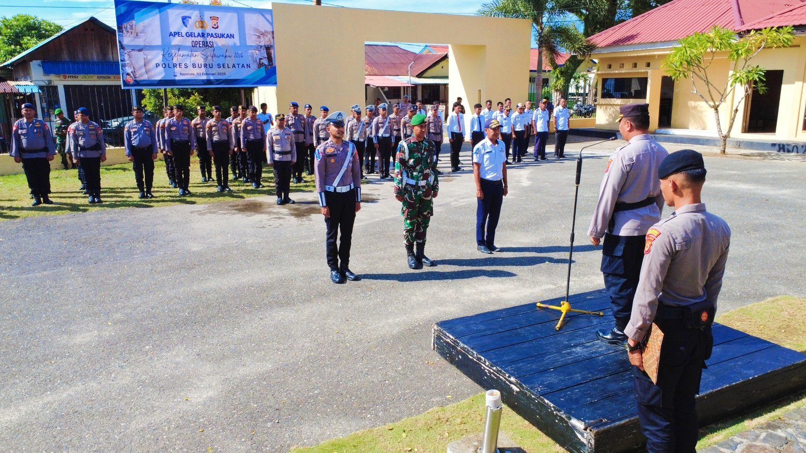 Polres Buru Selatan Gelar Apel Pasukan Operasi Keselamatan Salawaku 2026