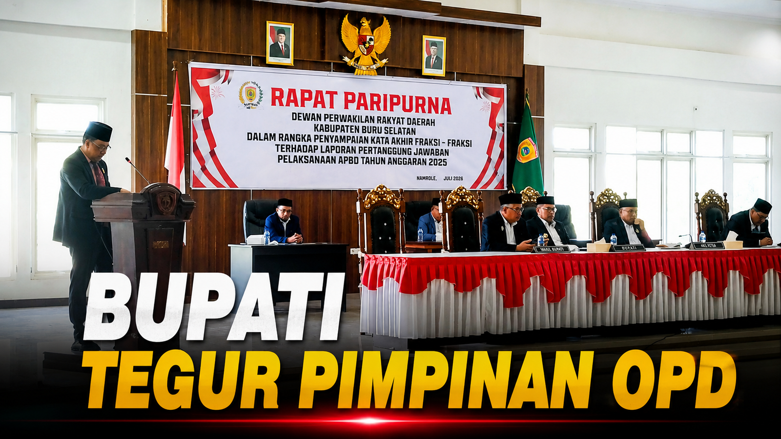 BUPATI BURSEL: Kehadiran Pimpinan OPD di Paripurna DPRD Wajib Hukumnya