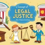 buatkan gambar hukum dengan keadilan mengunakan ilustrasi